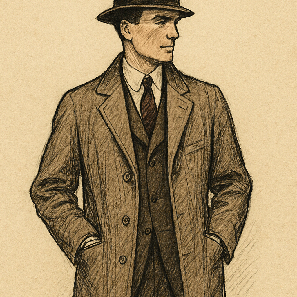 Illustration of a man in a vintage jacket